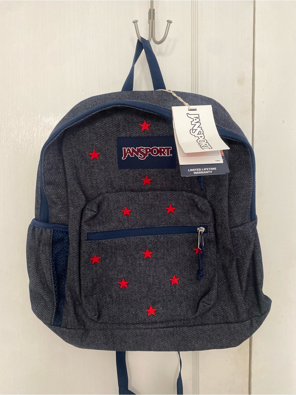 JanSport Cross Town Plus Remix 17" Fits 15" Laptop Backpack - Dark Blue Denim